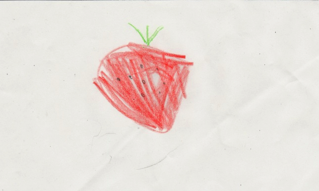 Kinderzeichnung Erdbeere