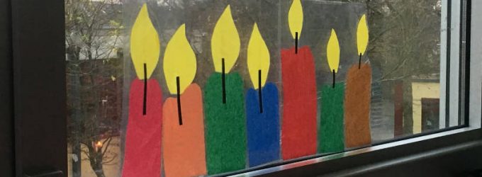 Kerzen-Fensterbild